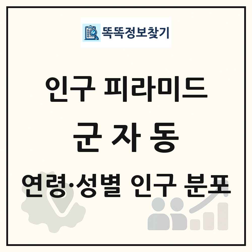 군자동 인구 피라미드 링크 그림